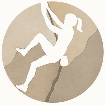 Logo der Sportschule ROCKS. Klettern. Mit Haltung.